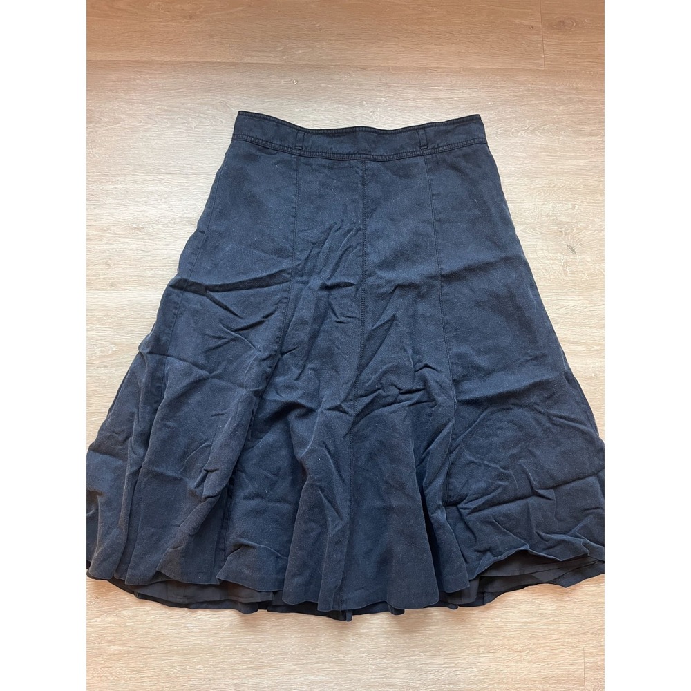 Ann Taylor A Line Skirt Womens 10 Blue Lined Back Zip Casual Modern Minimalist